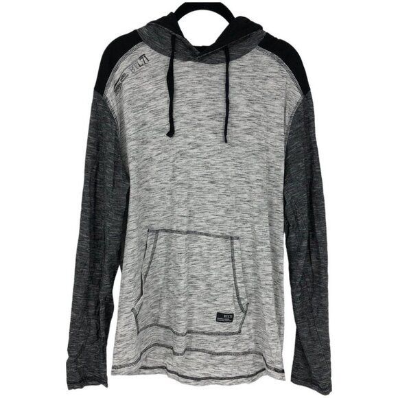 Bootlegger Heathered  Two-toned Gray Hoodie w/ kangaroo pocket size L - Picture 1 of 15